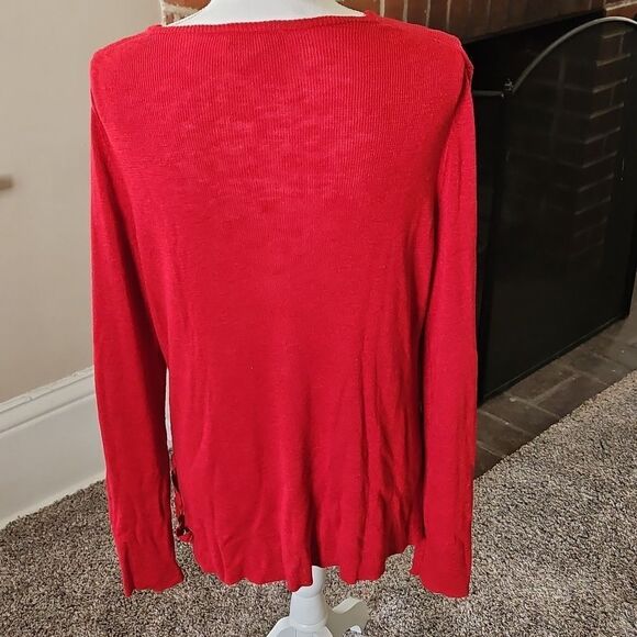 Ten-Oh-8 Red Sweater Tunic - Picture 4 of 9